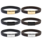 Läderarmband med magnetlås – rustik balans