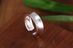 Justerbar silverring | i borstat silver