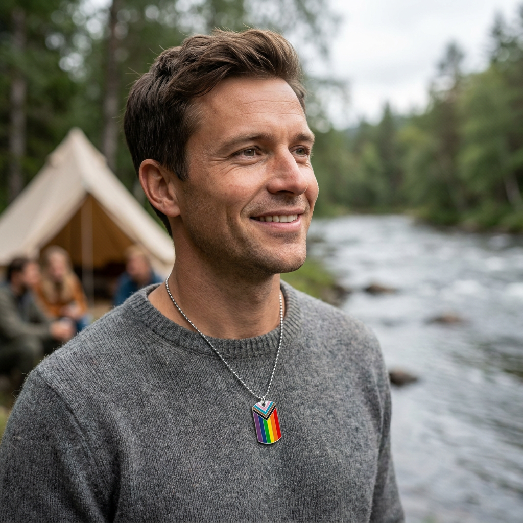 Pridehalsband i rostfritt stål | Symbol för kärlek & stolthet