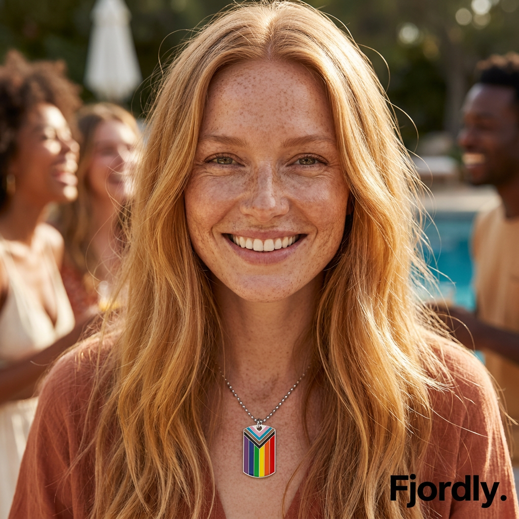 Pridehalsband i rostfritt stål | Symbol för kärlek & stolthet