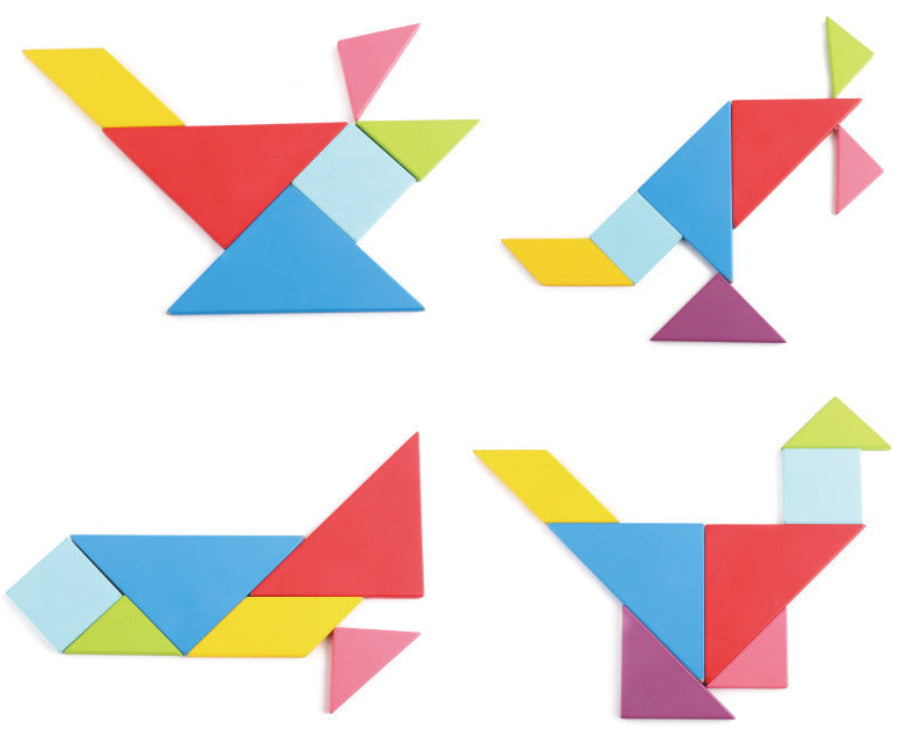 Genometriskt träpussel som tränar logik, fokus och kreativitet i hållbart material