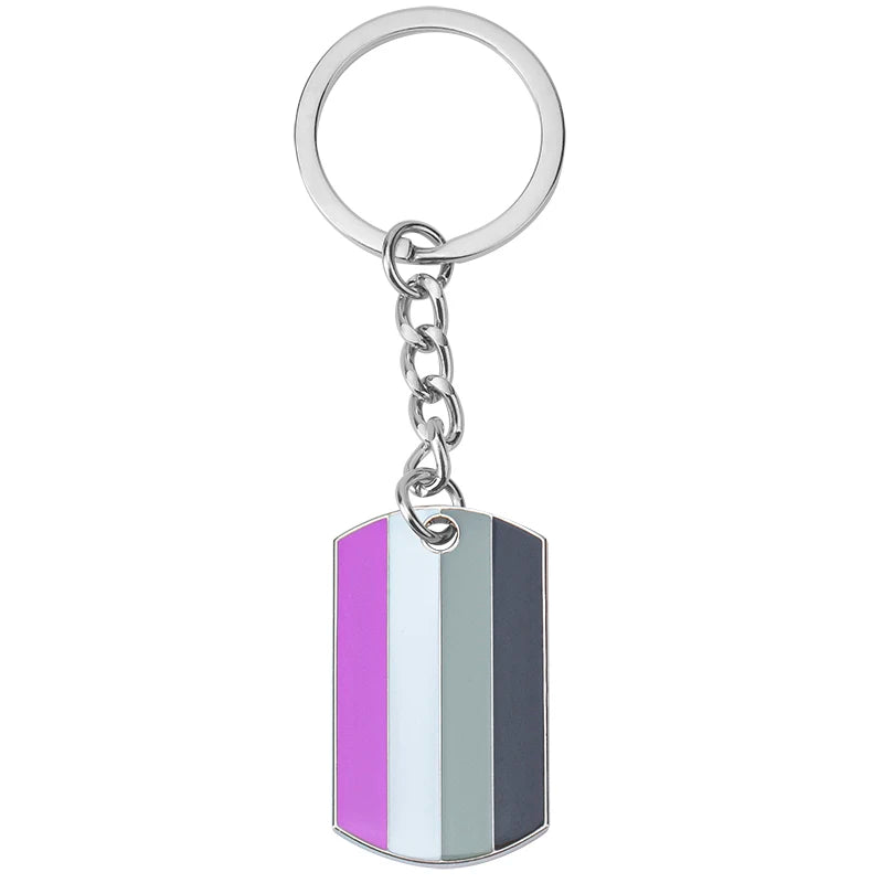 Nyckelring_asexuell_pride_flagga_farger_rosa_vit_gra_svart