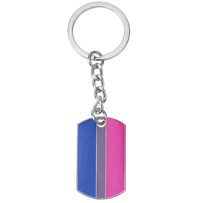 Bisexuell_flagga_pride_bla_lila_rosa_farger_nyckelring