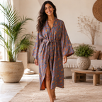 Elegant kimono i vackert vävd bomull | Känn dig gudomlig