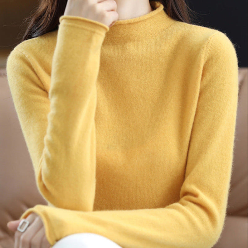 Elegant merinotröja med halvpolokrage – mjuk, tidlös och naturligt vacker