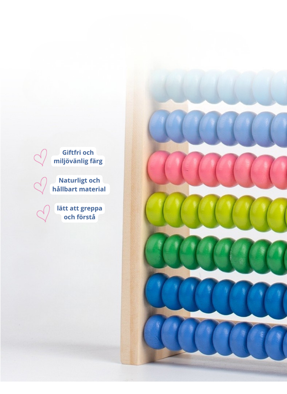 Träkulram - Den perfekta första matematikleken. Lärande lek med färg, form och matteglädje!
