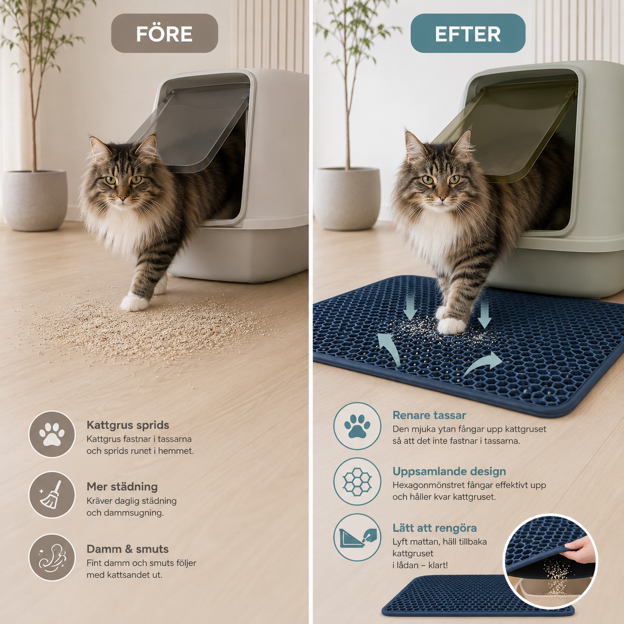 Kattlådematta | Vatten- och smutsavvisande