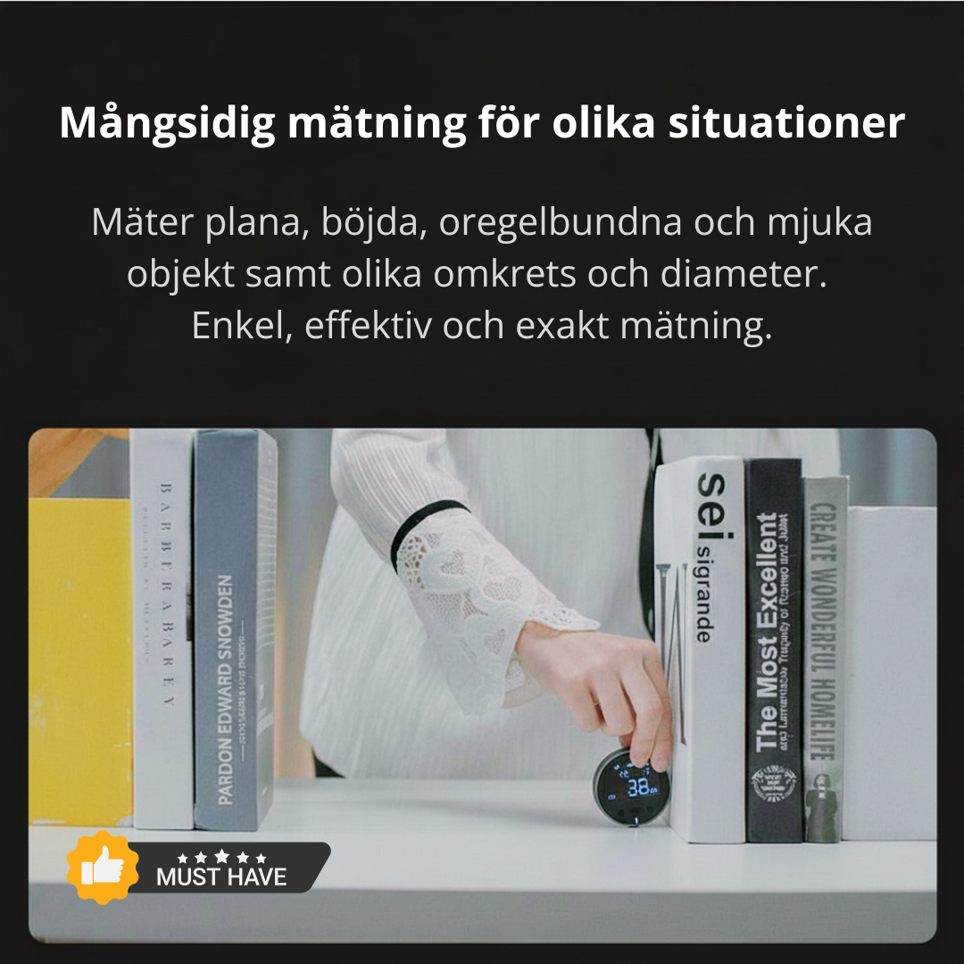 Digitalt måttband - kompakt, snabbt, enkelt och pålitligt.