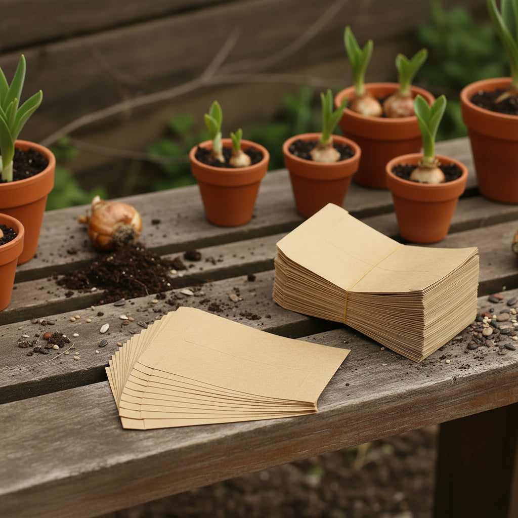 Fröpåsar i naturfärgat papper – skydda och bevara dina frön