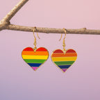 Original pride heartshaped earrings