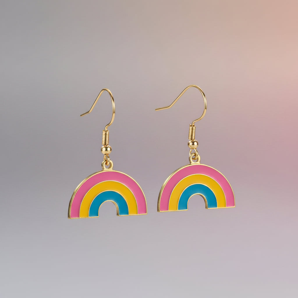 Pansexual rainbow earrings