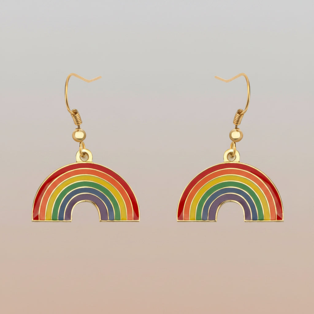 Pride earrings rainbow