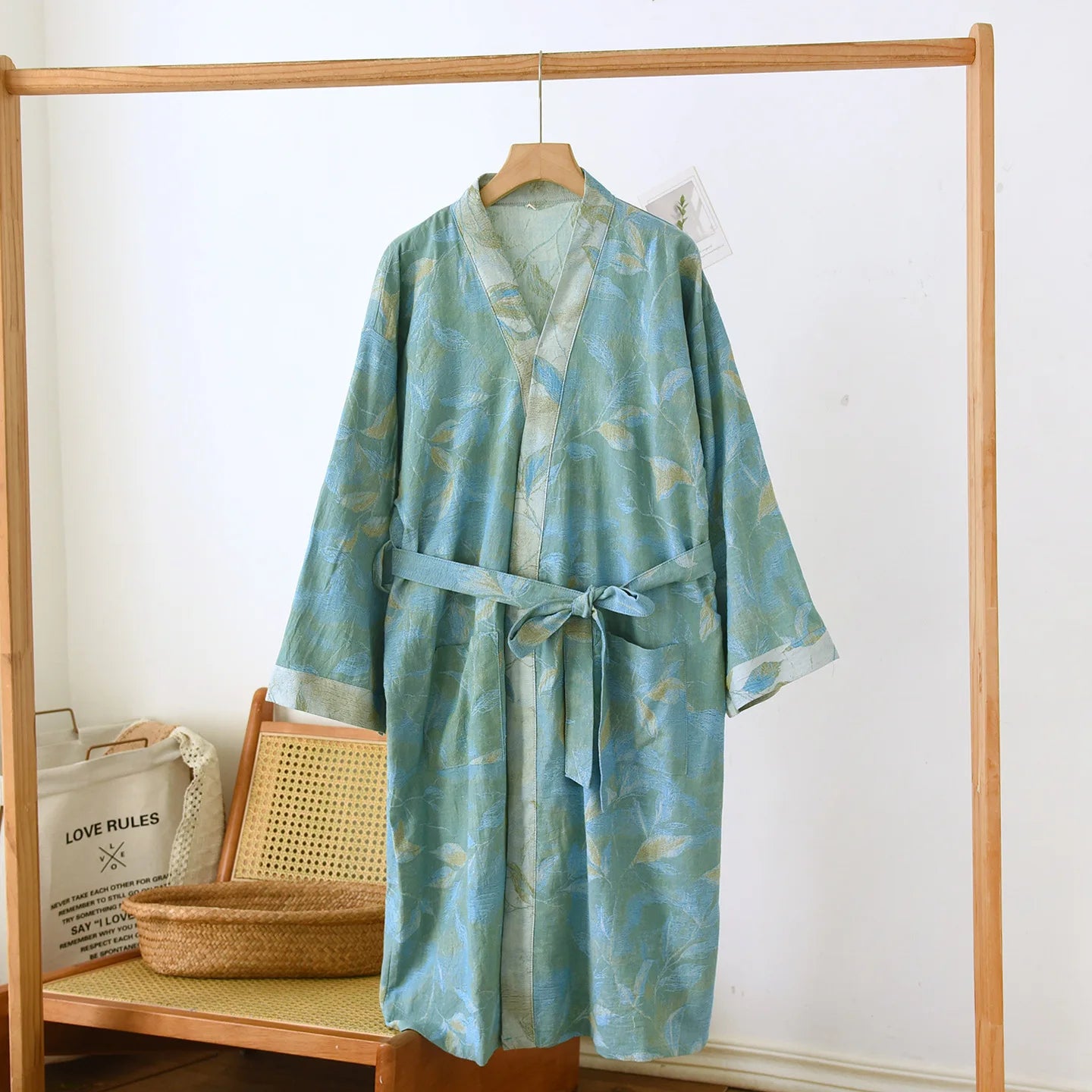 Elegant kimono i vackert vävd bomull | Känn dig gudomlig