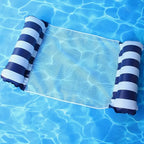 Badhängmatta med mesh | Uppblåsbar flytmadrass för pool & strand