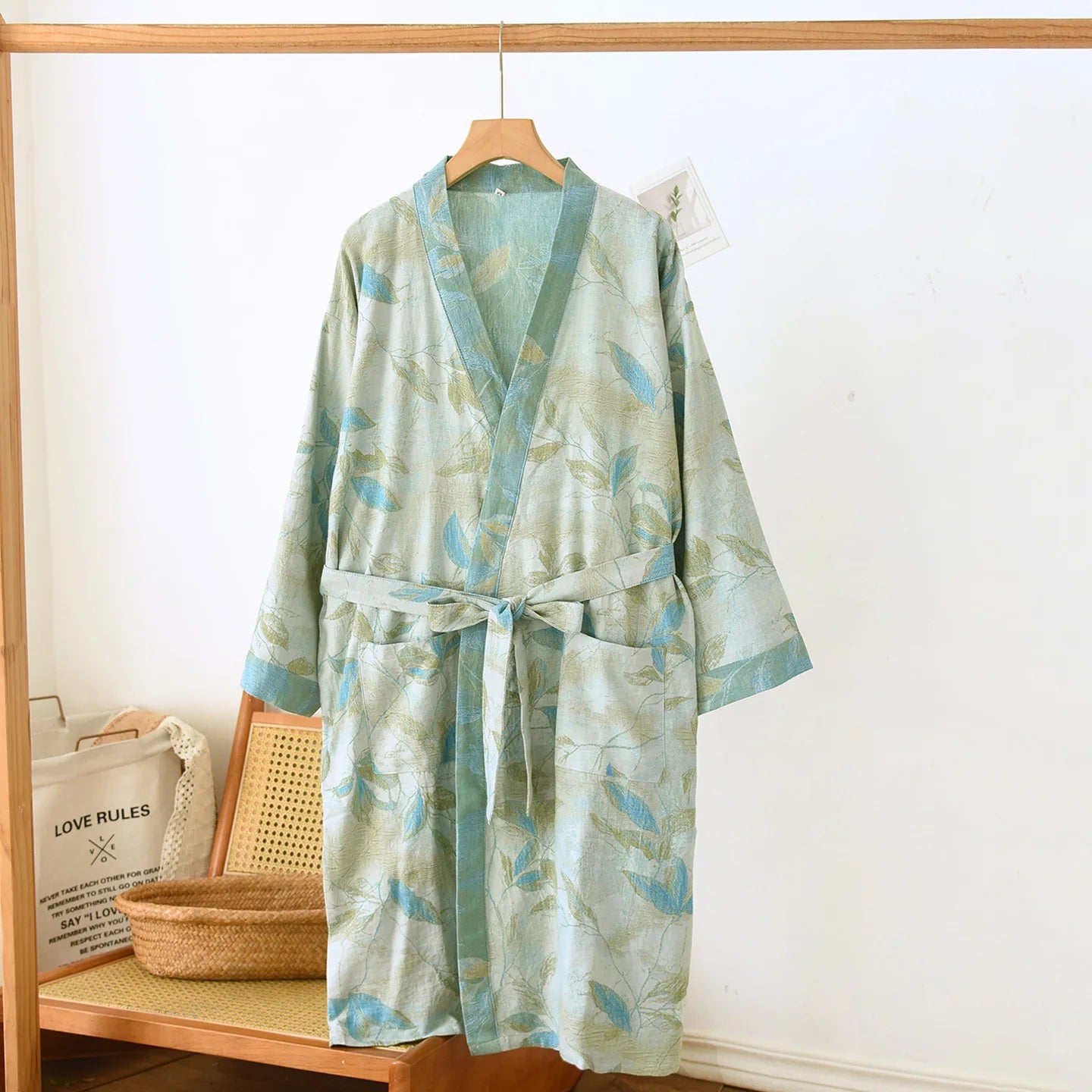 Elegant kimono i vackert vävd bomull | Känn dig gudomlig