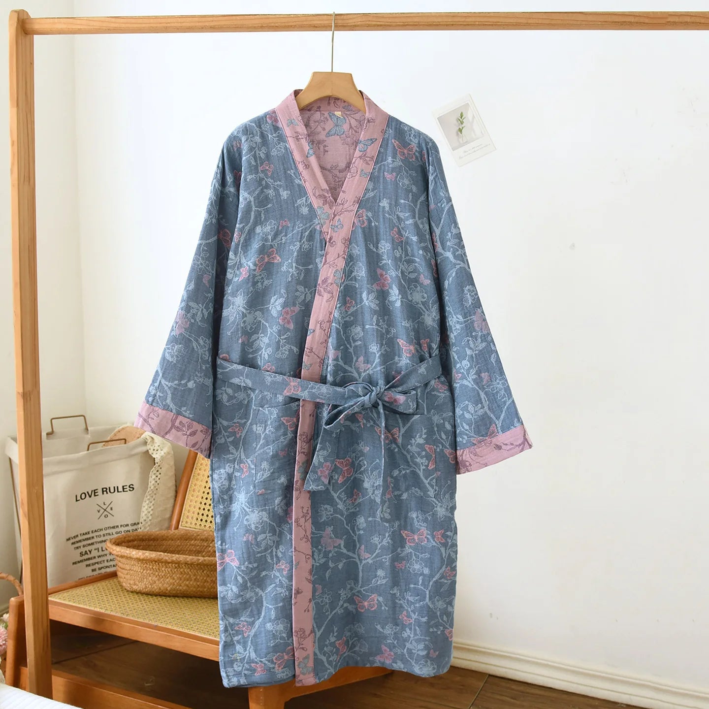 Elegant kimono i vackert vävd bomull | Känn dig gudomlig