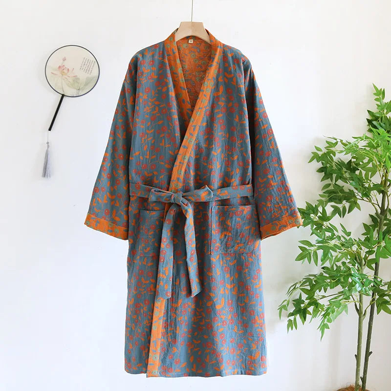Elegant kimono i vackert vävd bomull | Känn dig gudomlig