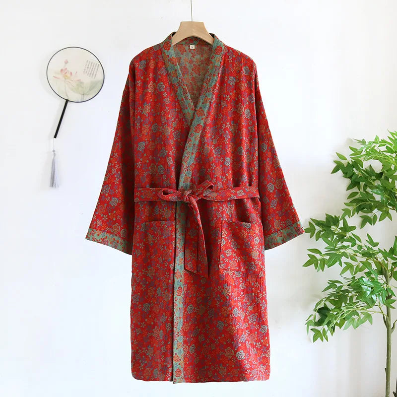 Elegant kimono i vackert vävd bomull | Känn dig gudomlig