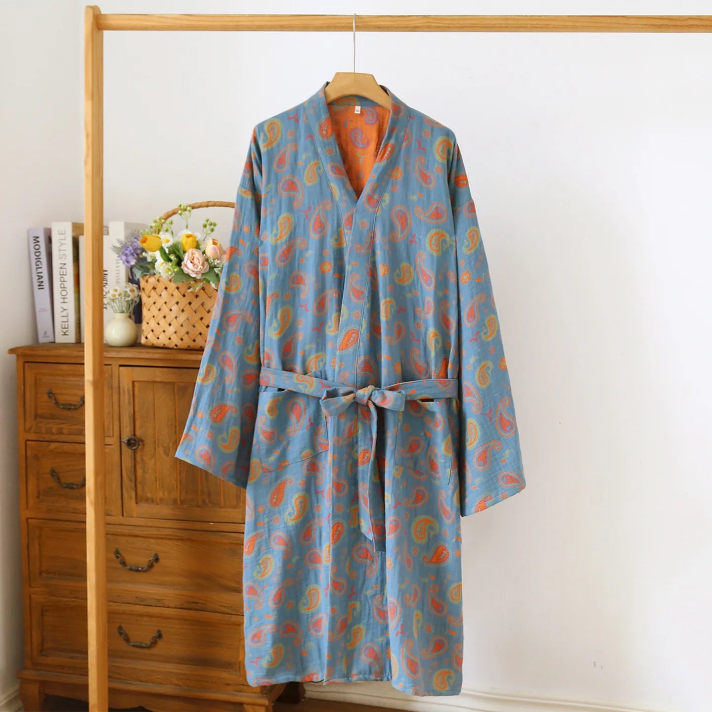 Elegant kimono i vackert vävd bomull | Känn dig gudomlig