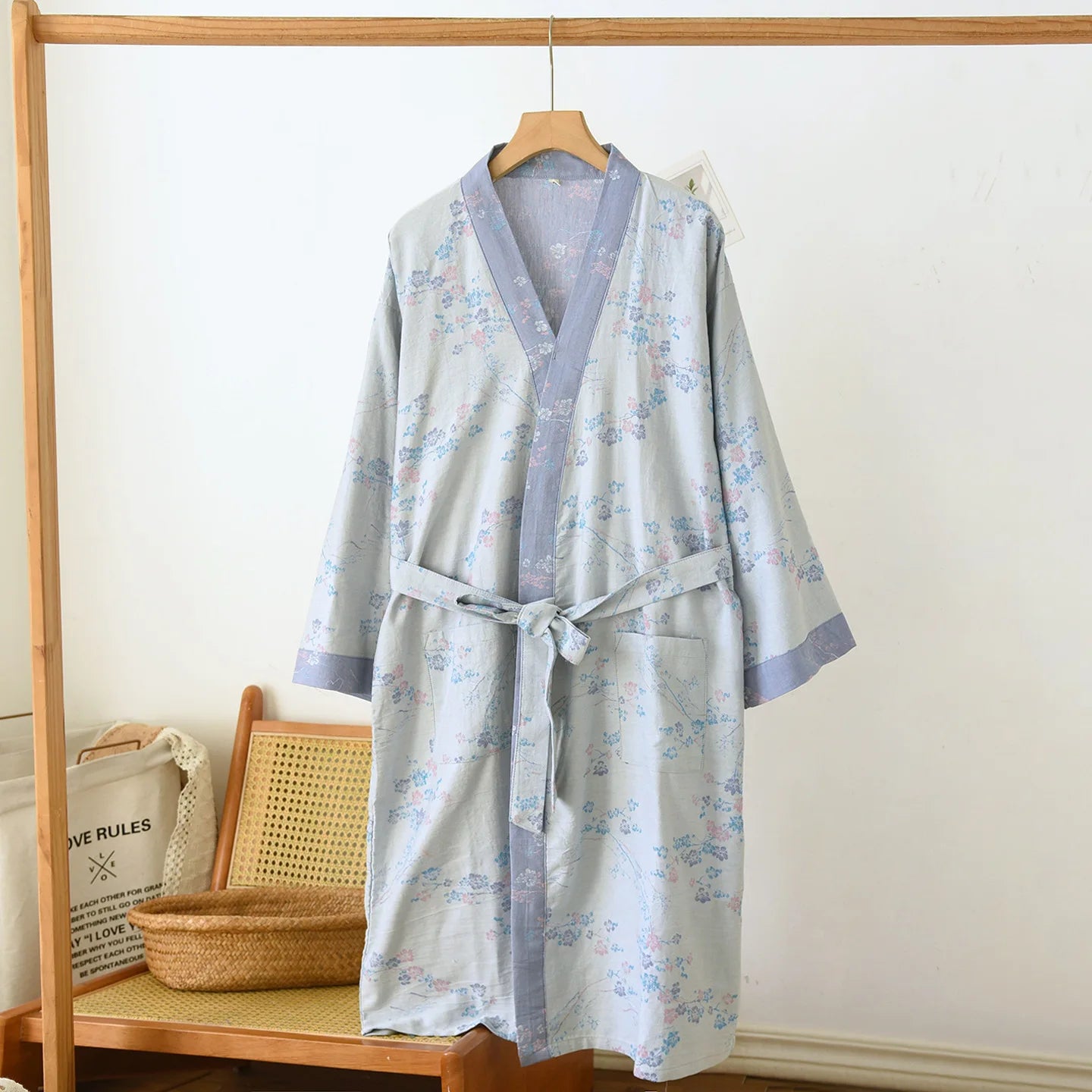 Elegant kimono i vackert vävd bomull | Känn dig gudomlig