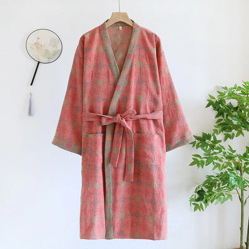 Elegant kimono i vackert vävd bomull | Känn dig gudomlig