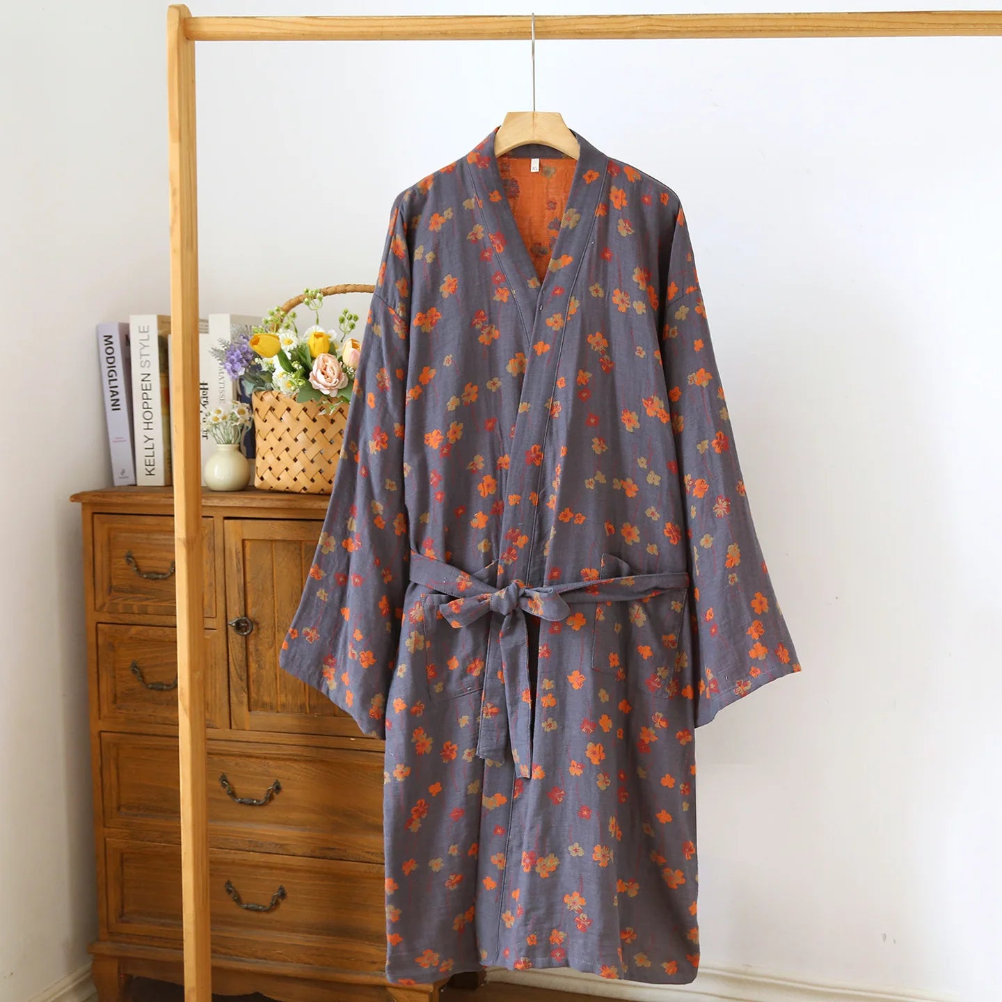 Elegant kimono i vackert vävd bomull | Känn dig gudomlig