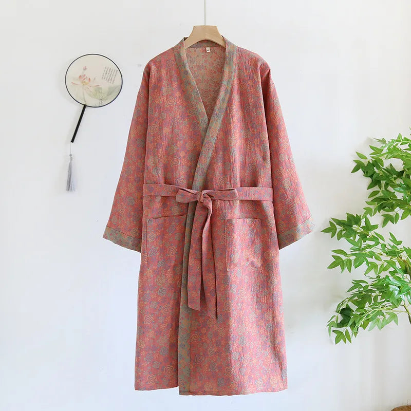 Elegant kimono i vackert vävd bomull | Känn dig gudomlig
