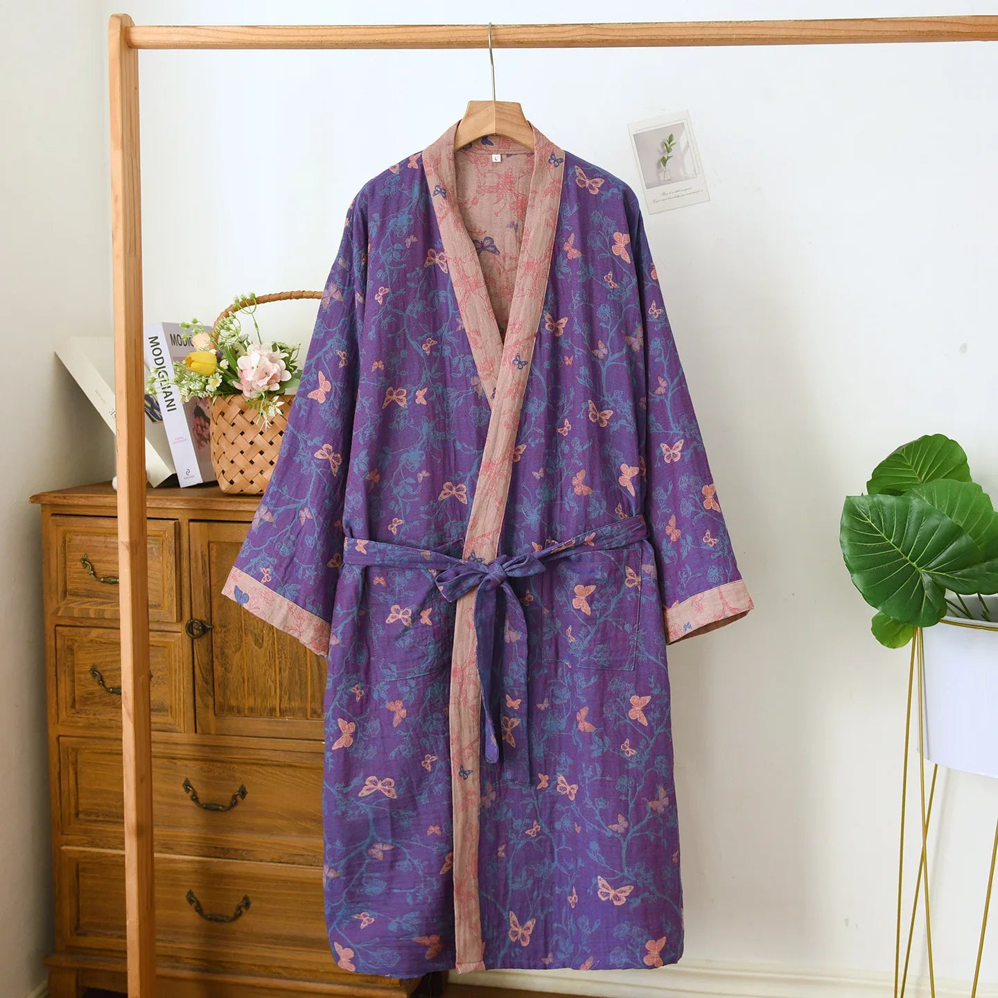 Elegant kimono i vackert vävd bomull | Känn dig gudomlig
