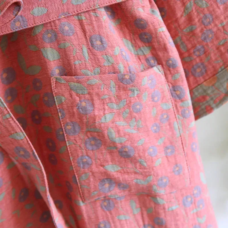 Elegant kimono i vackert vävd bomull | Känn dig gudomlig