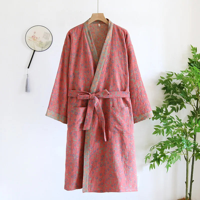 Elegant kimono i vackert vävd bomull | Känn dig gudomlig