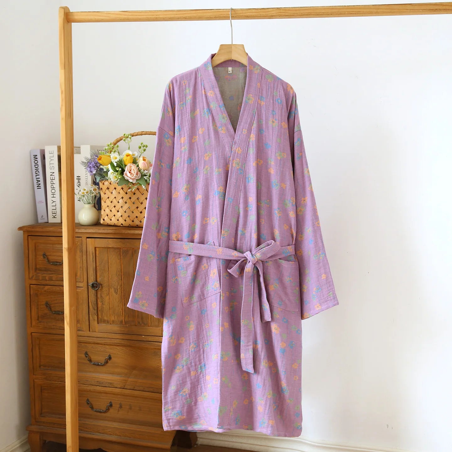 Elegant kimono i vackert vävd bomull | Känn dig gudomlig
