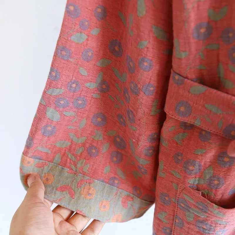 Elegant kimono i vackert vävd bomull | Känn dig gudomlig