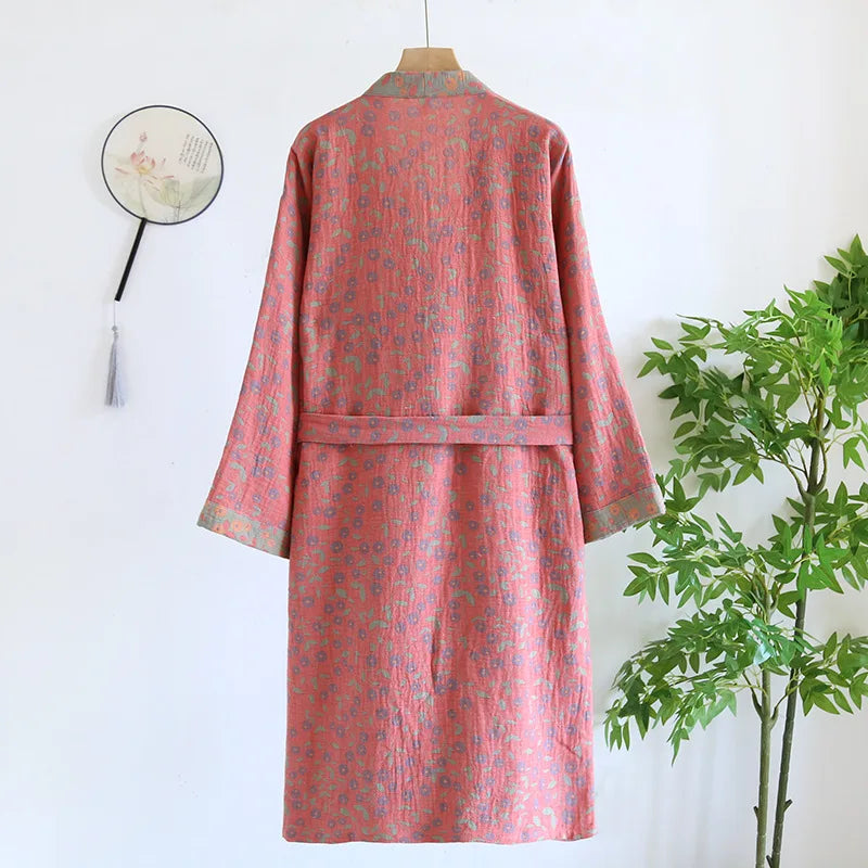 Elegant kimono i vackert vävd bomull | Känn dig gudomlig