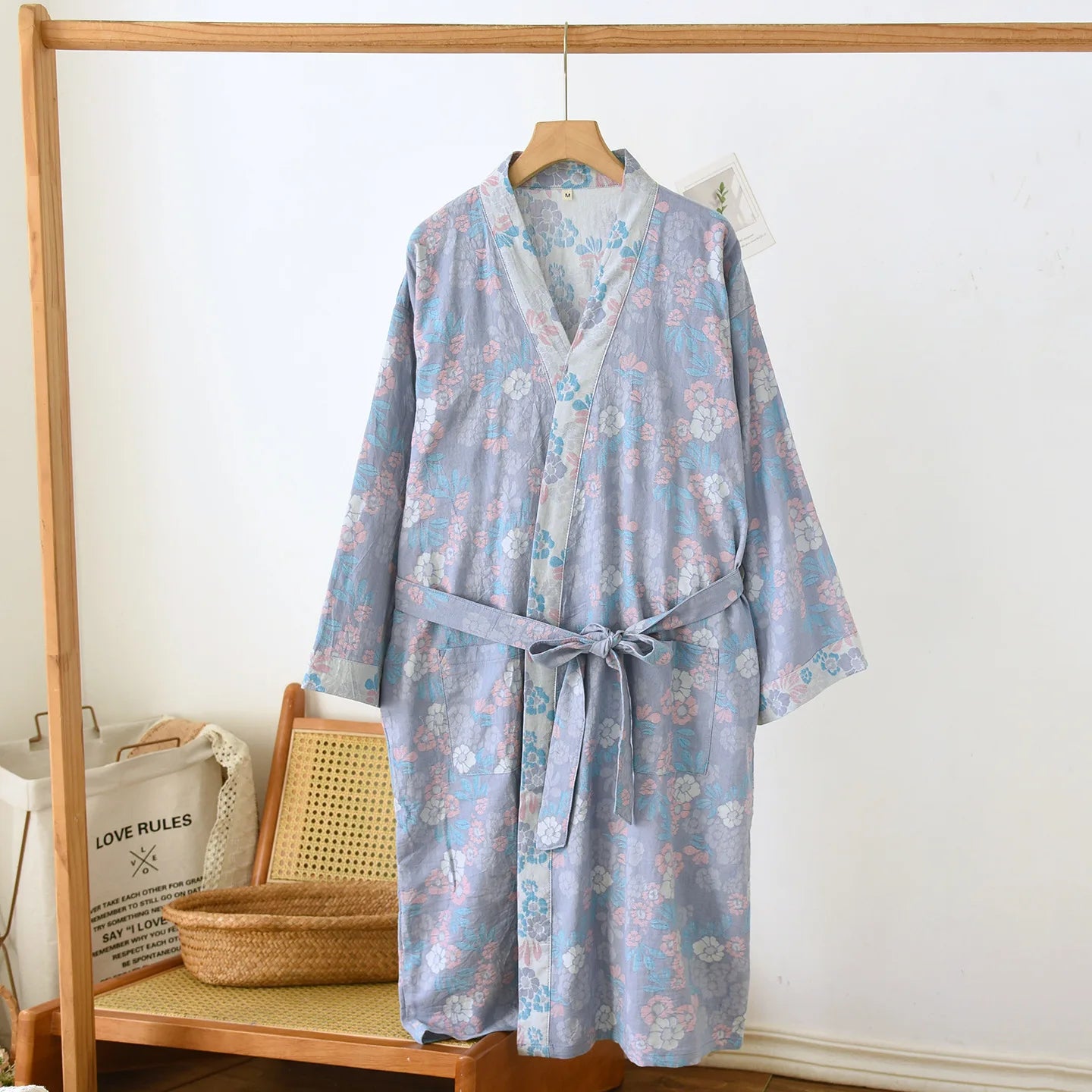 Elegant kimono i vackert vävd bomull | Känn dig gudomlig
