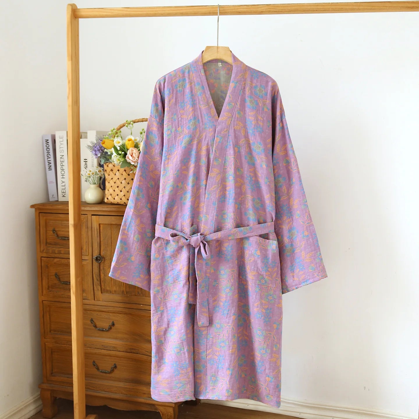 Elegant kimono i vackert vävd bomull | Känn dig gudomlig