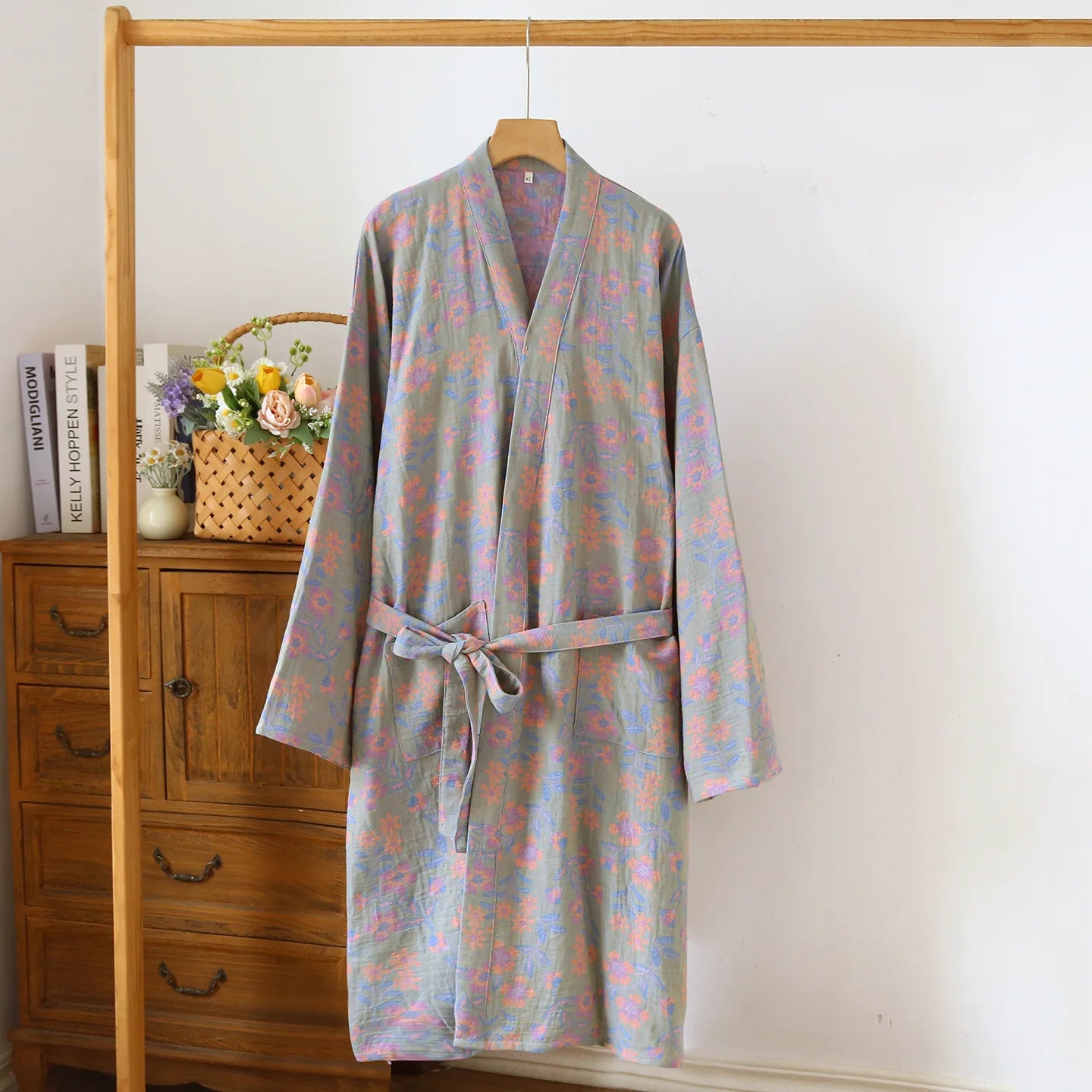 Elegant kimono i vackert vävd bomull | Känn dig gudomlig