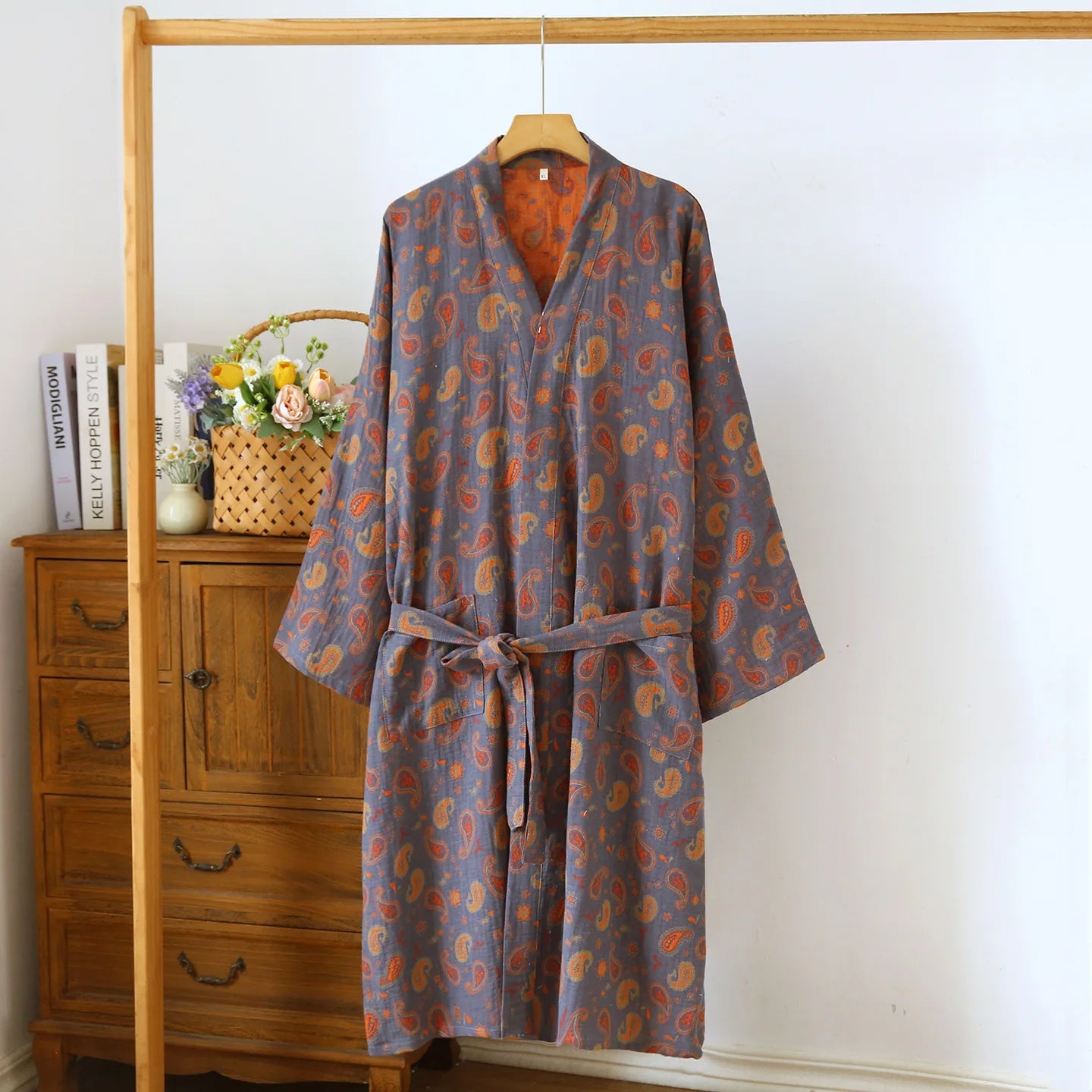 Elegant kimono i vackert vävd bomull | Känn dig gudomlig