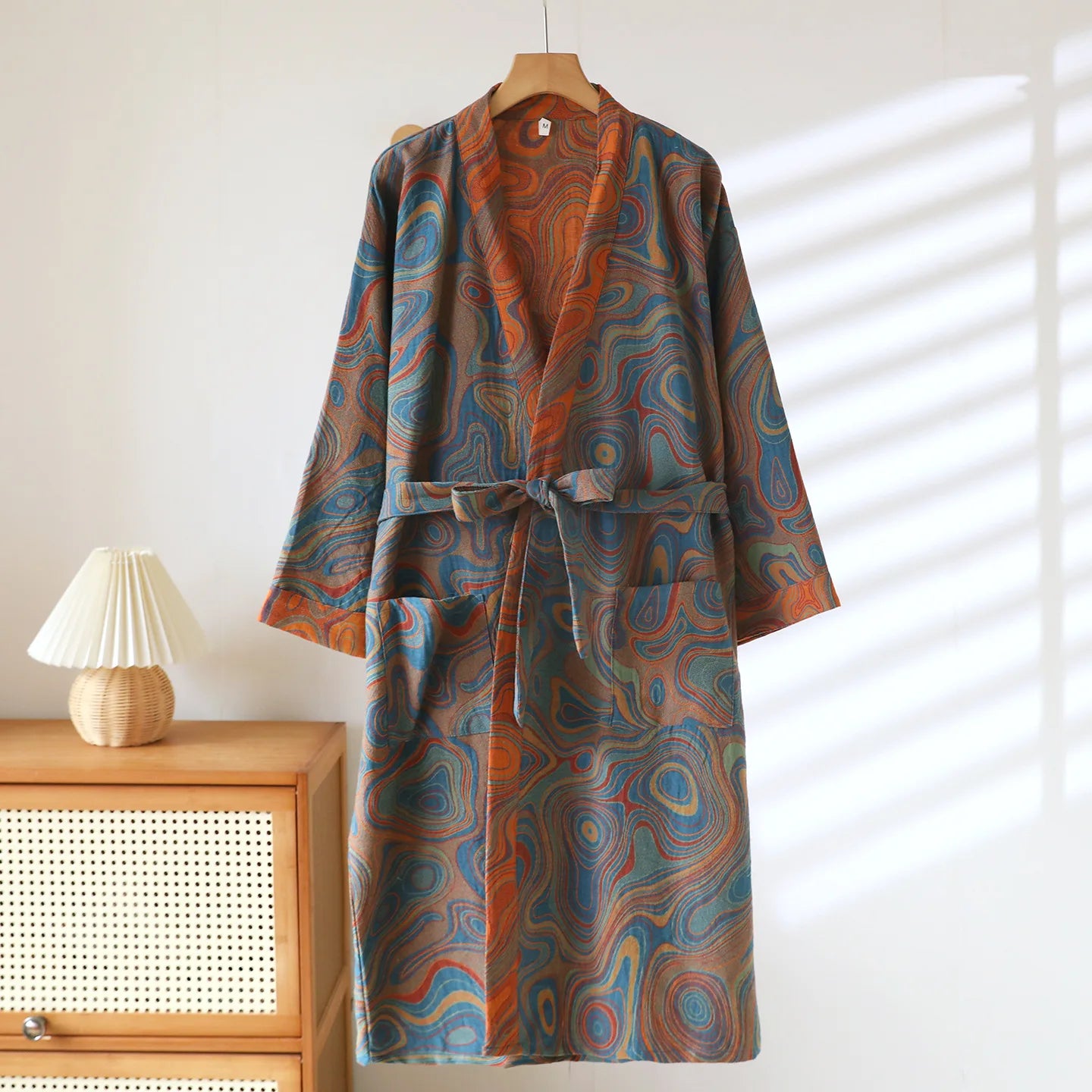 Elegant kimono i vackert vävd bomull | Känn dig gudomlig