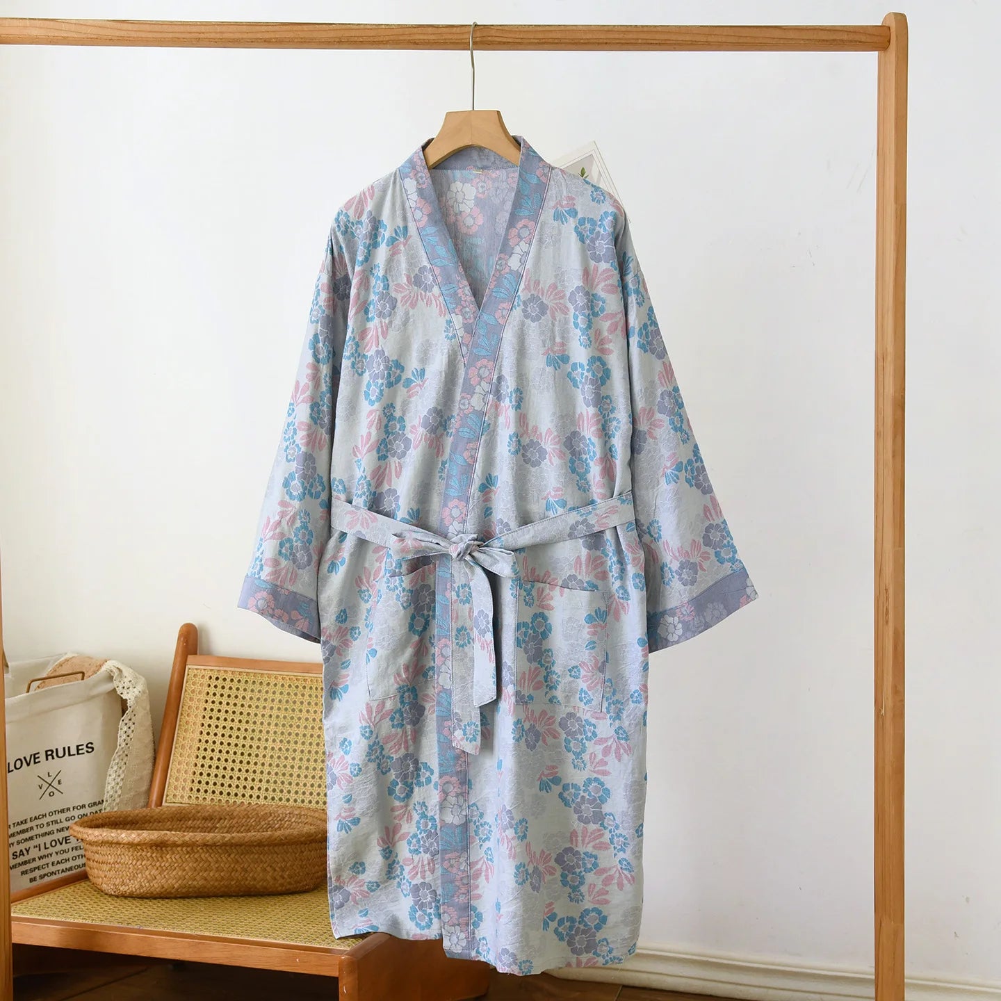Elegant kimono i vackert vävd bomull | Känn dig gudomlig