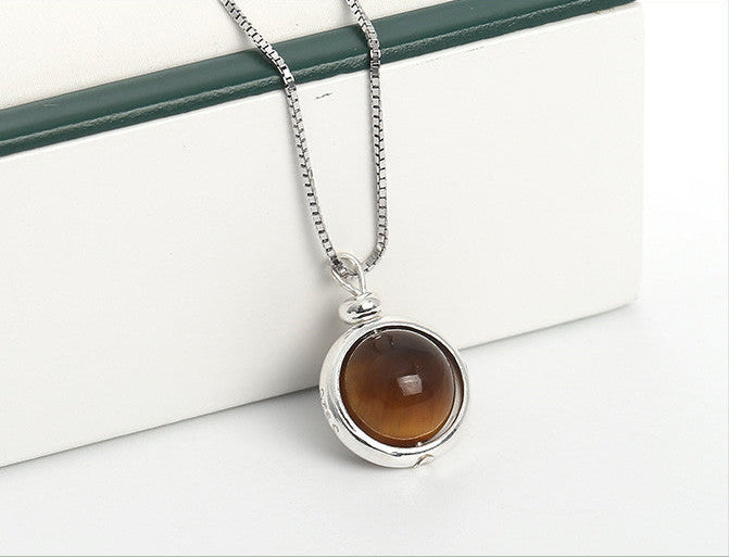 Jordens skatter - klotformat halsband med din personliga månadssten