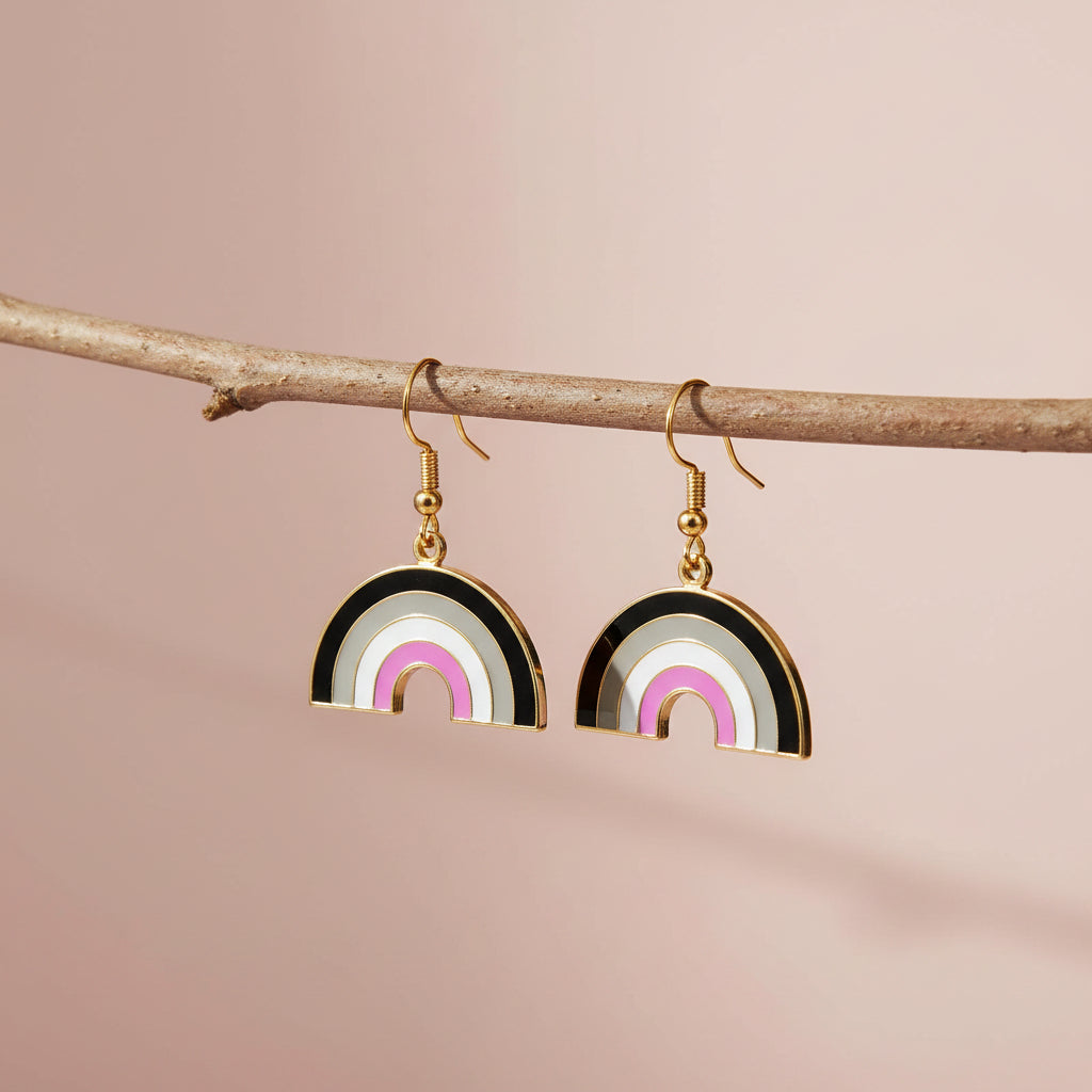 asexual pride cloud earrings