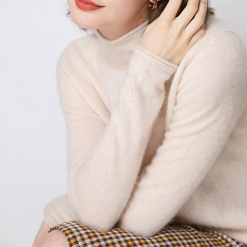 Elegant merinotröja med halvpolokrage – mjuk, tidlös och naturligt vacker