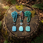 Bohemiskt stenhalsband | Slipade stenpärlor