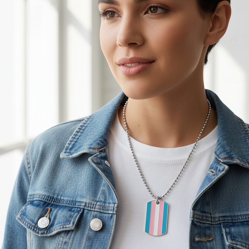 Pridehalsband i rostfritt stål | Symbol för kärlek & stolthet
